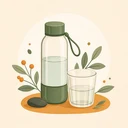 Флашица воде и чаша
